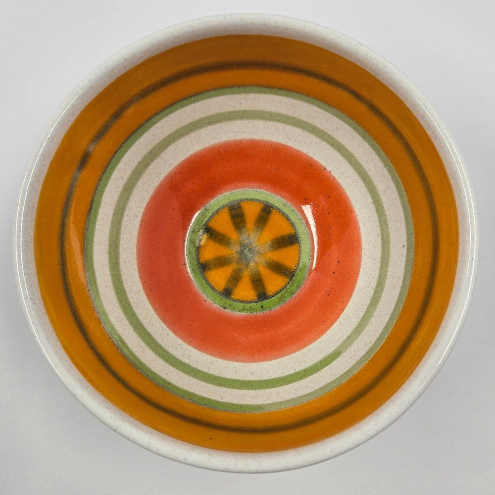 Vintage De Simone Italy Hand Painted Decorative Bowl 6 Inch Colorful Art Pottery